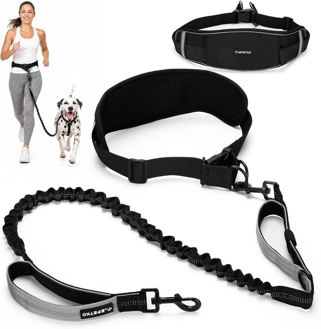 Hands Free Bungee Dog Leash for Medium to Large Dogs | Wider