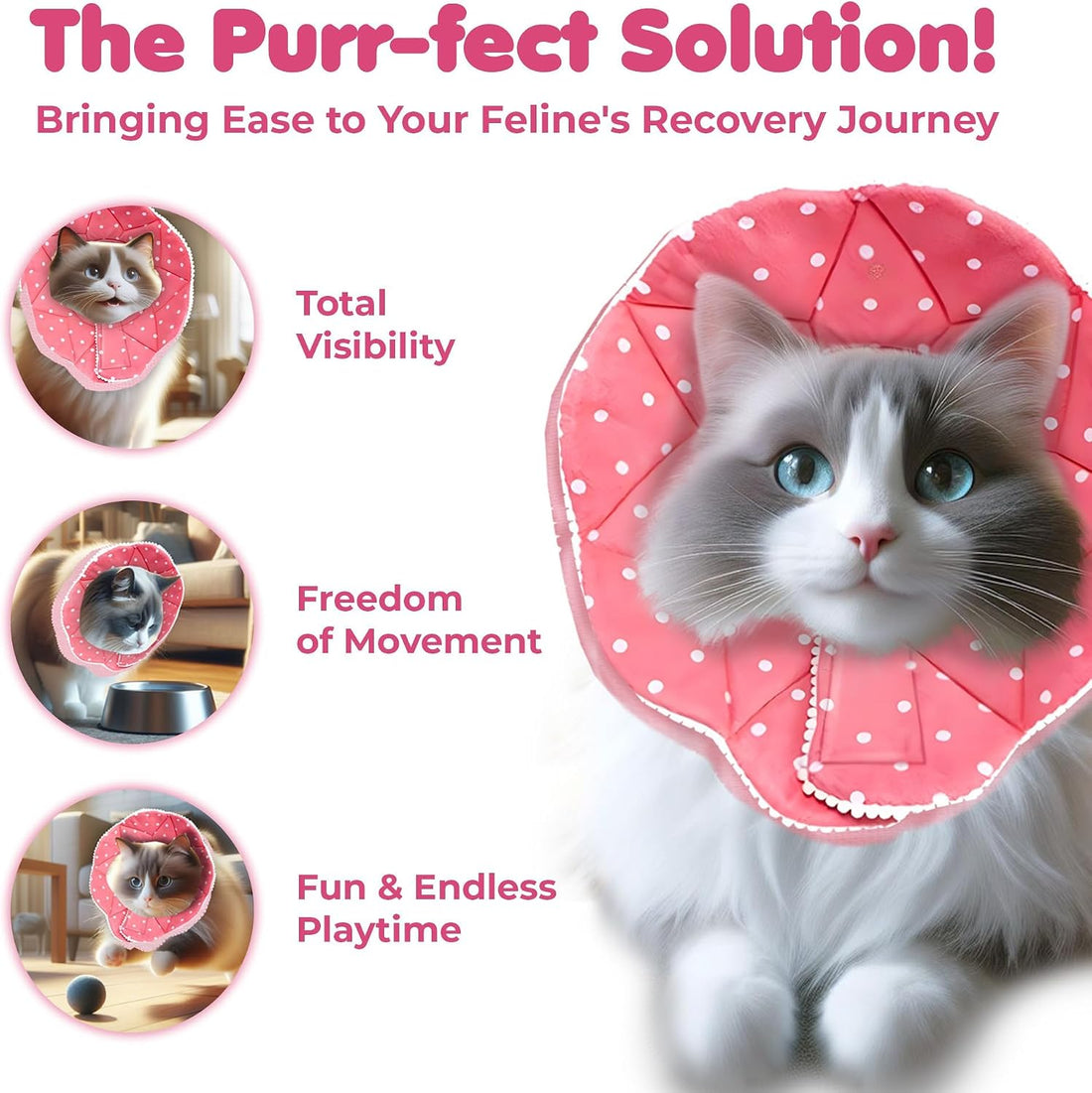 SunGrow Cat Cone Collar Soft