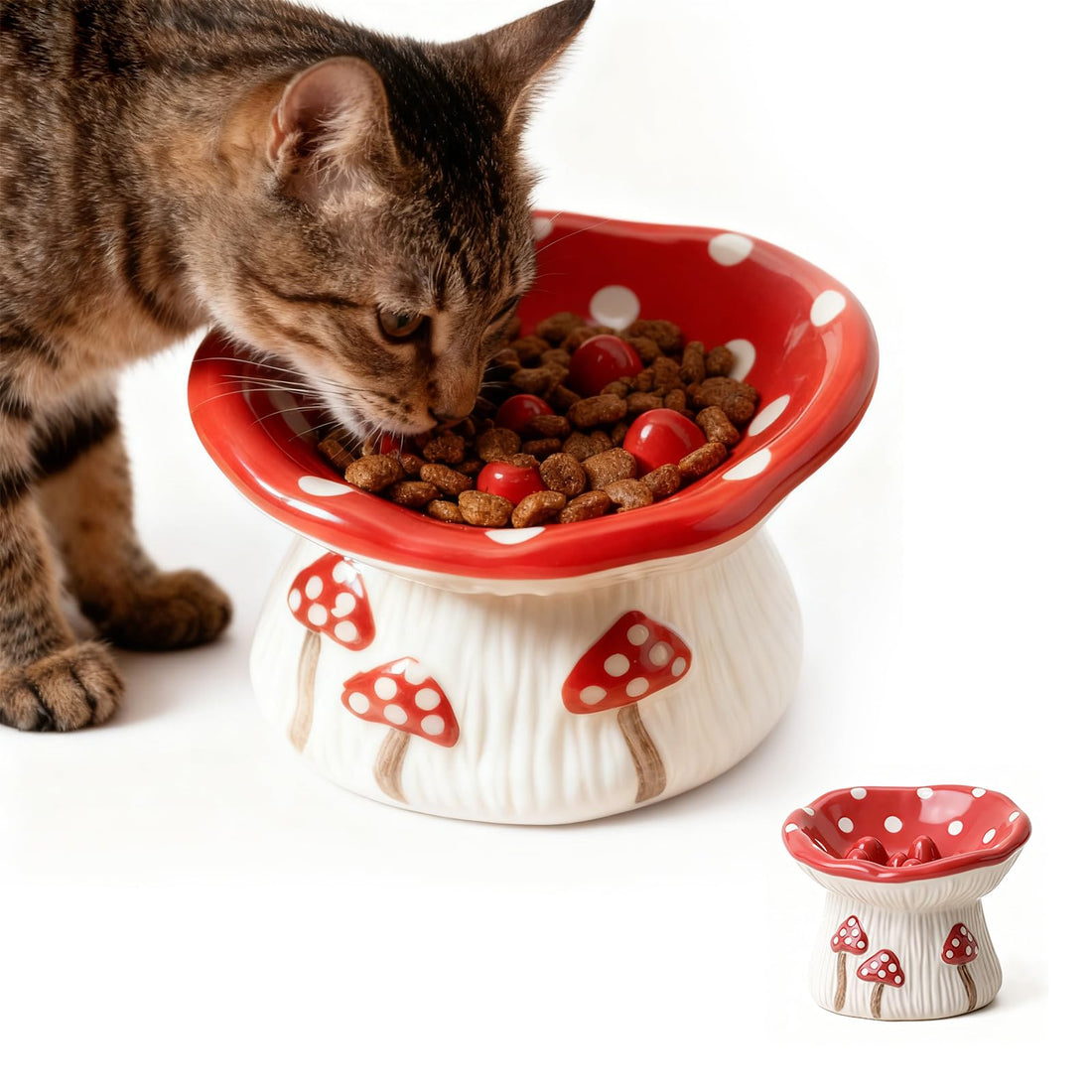Cat Slow Feeder Bowl, Ceramic Slow Feeder Cat Bowls