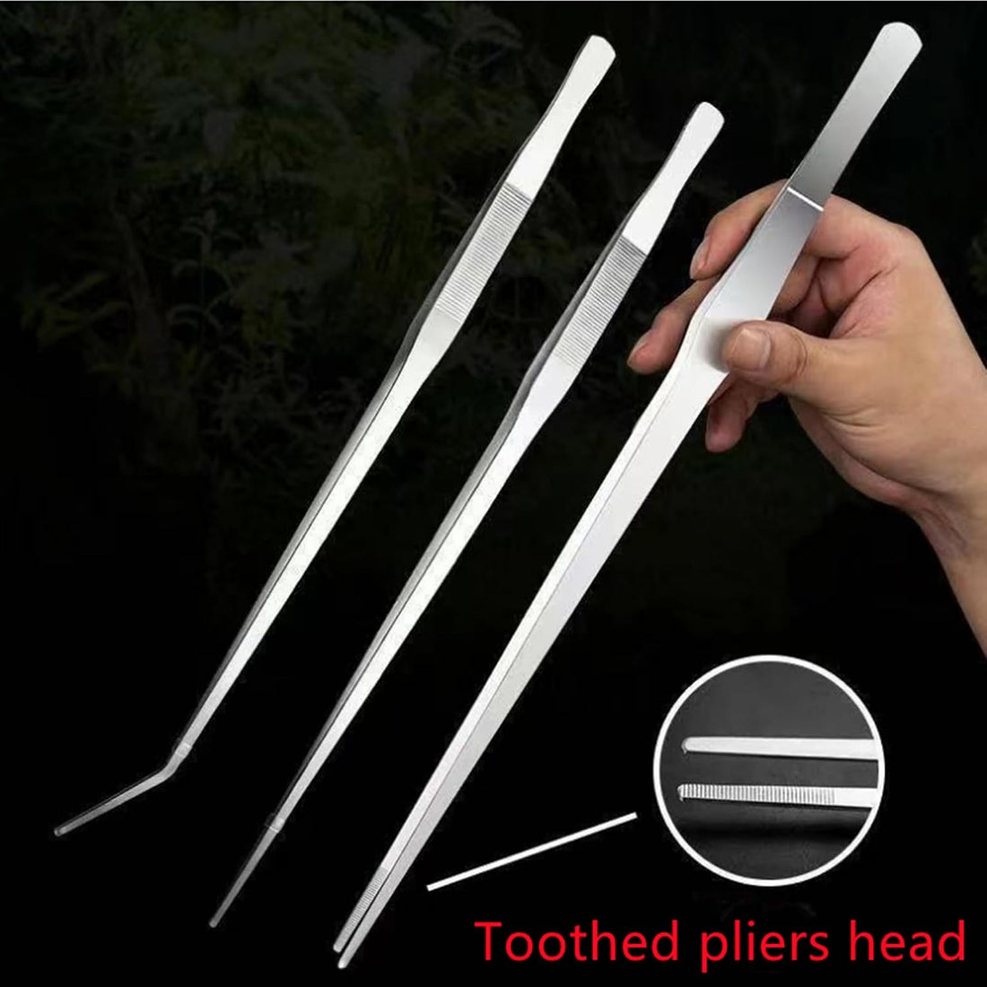 2Pcs set of aquarium water grass tweezers, measuring 18 inches length
