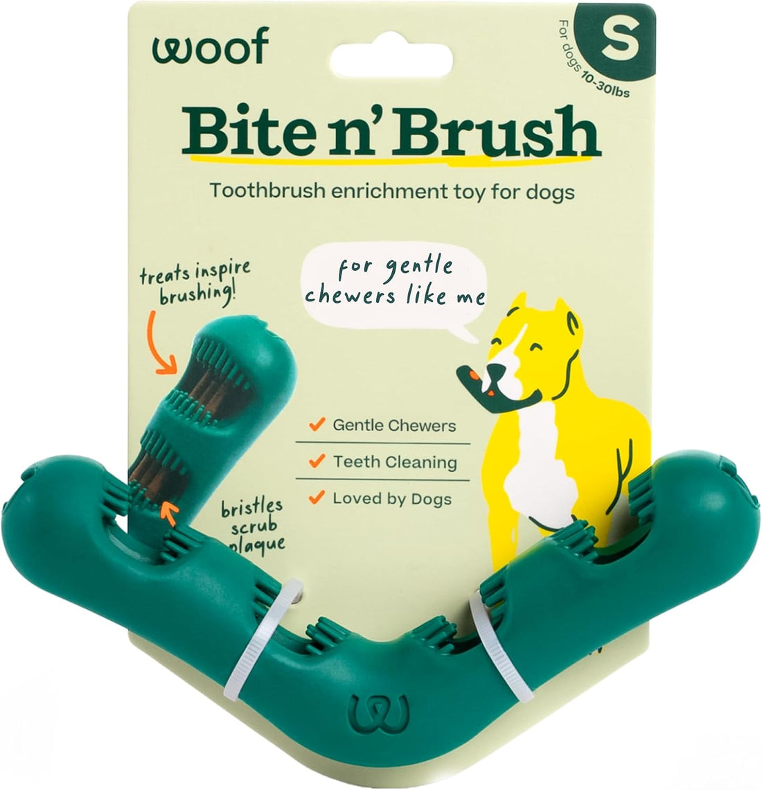 WOOF Bite n' Brush Dog Dental Chew Toy for Medium to Large Dogs 25