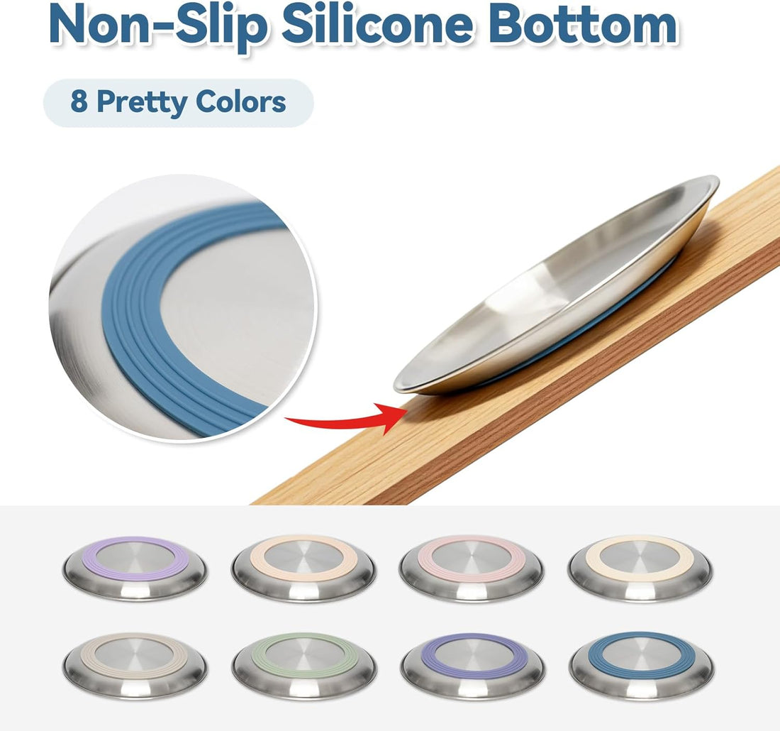 8 Pack Stainless Steel Cat Food Bowls
