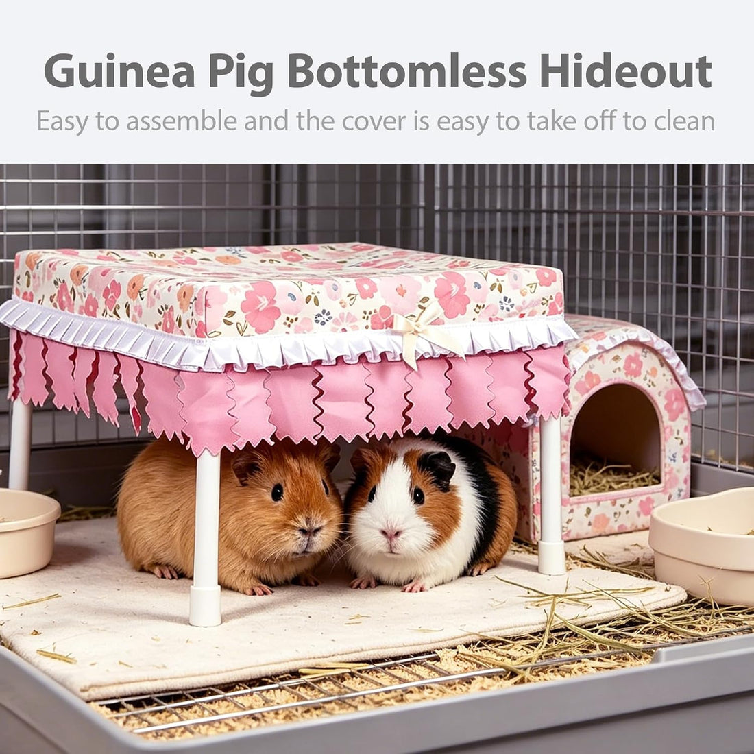 Guinea Pig Hideout Square Bottomless Guinea Pig Hide