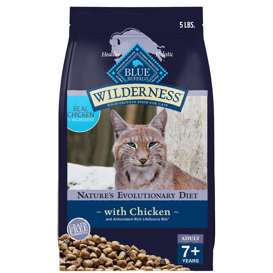 Blue Buffalo Wilderness Natural Mature Dry Cat Food for Cats 7+ Years