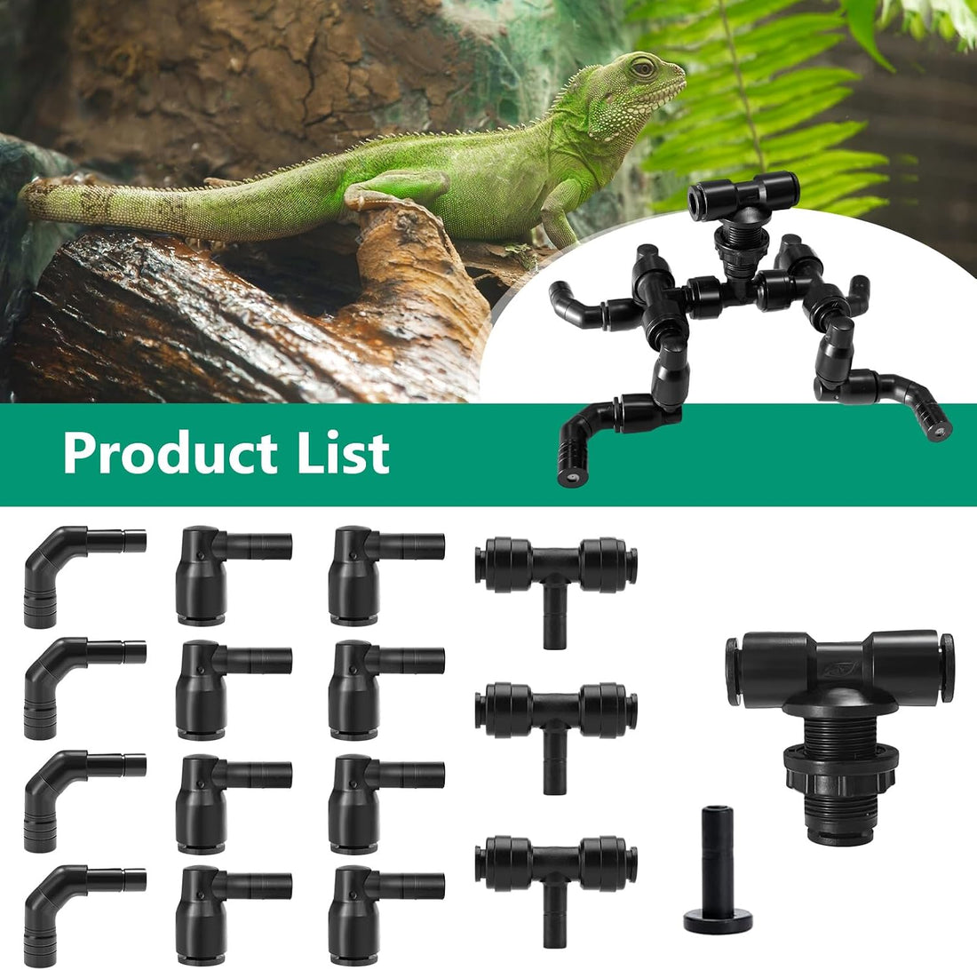 Reptile Mister Nozzles - T Double Misting Assembly