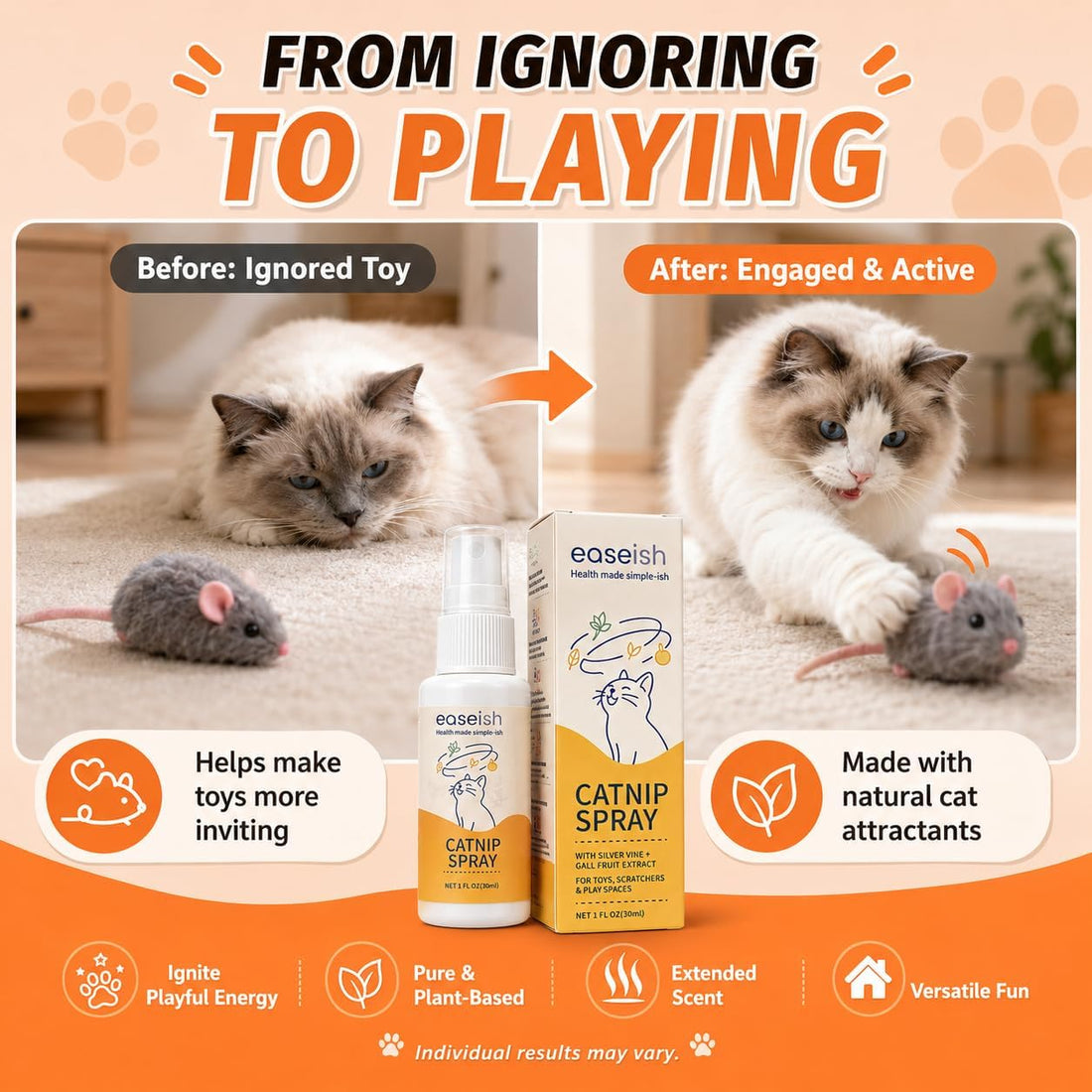 Catnip Spray for Cats with Silvervine & Gall Fruit Extract
