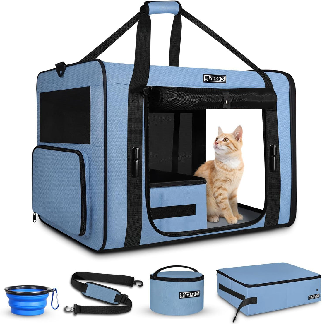 Petskd 26"x17"x17" Extra Large Cat Carrier with Litter Box