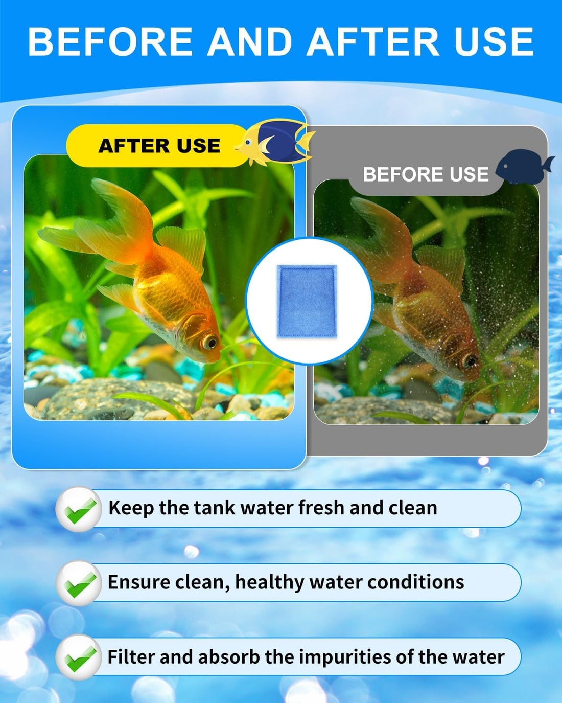 10PC Aquarium Filter Size C Compatible with Aqua-Tech 30-60/20-40