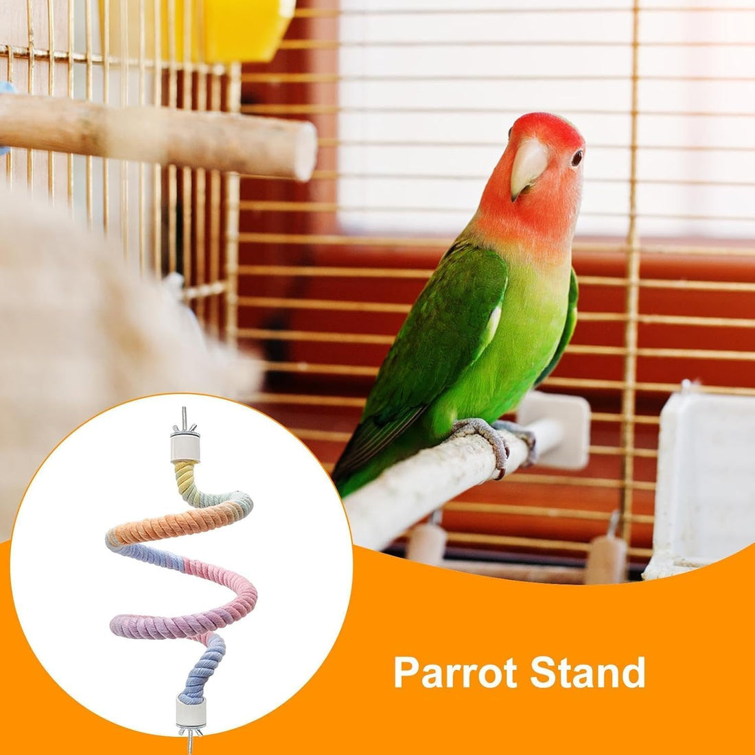 3 PCS of Bird perches Gradient Ropes