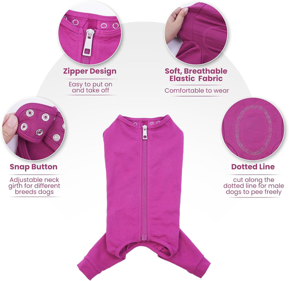 Nanaki Dog Wound Care Shirt,Dog Leg Sleeve to Stop Licking Rear