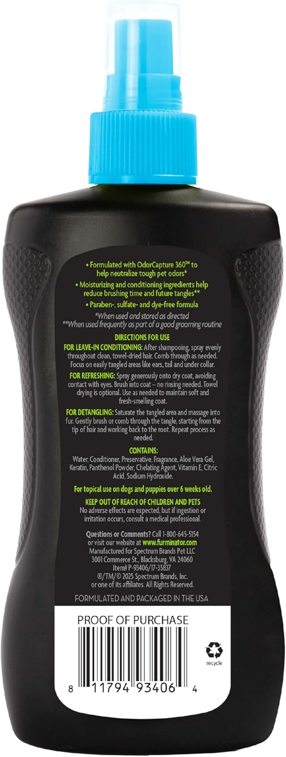 FURminator deTangling Leave-in Conditioner Spray, 8.5 Ounces