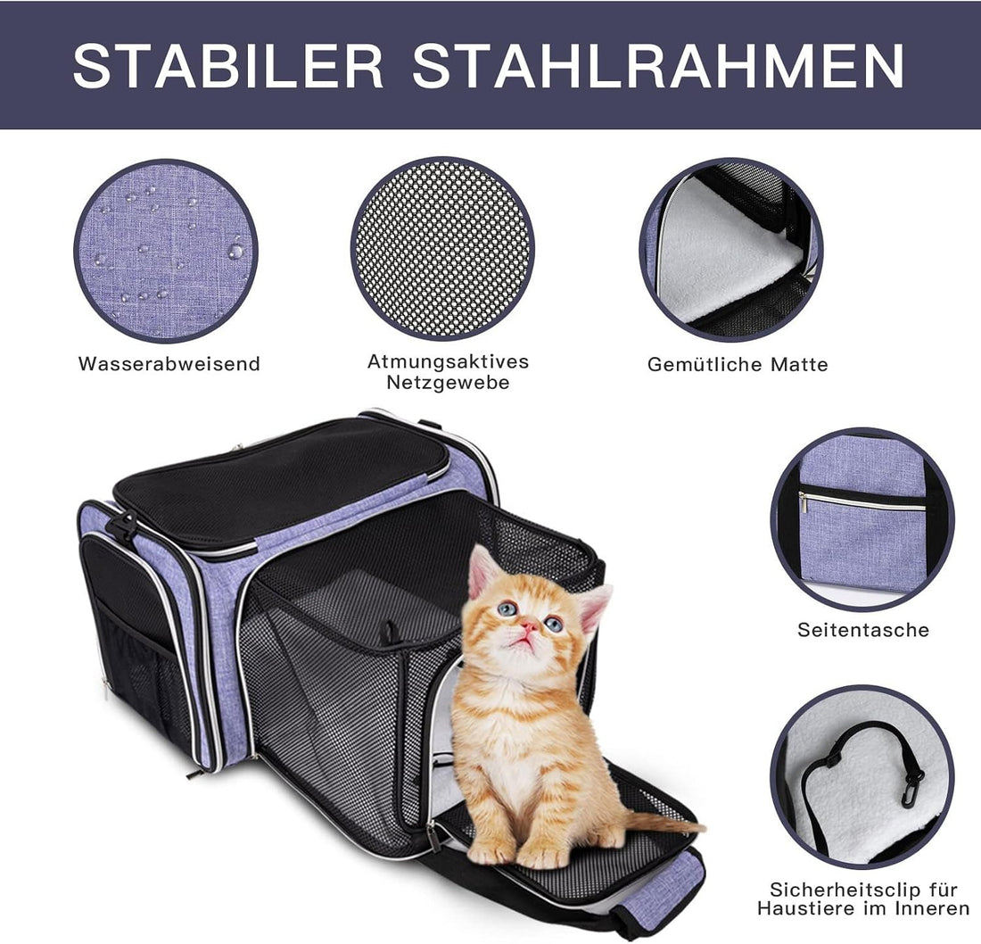 BAGLHER Cat Carrier Bag,Airline Approved Pet Carrier Soft Side Pet