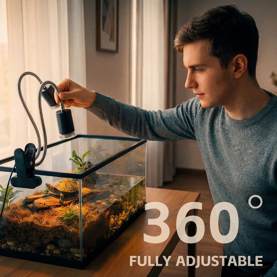 Reptile Heat Lamp Kit | Automatic Daily On-Off Cycle