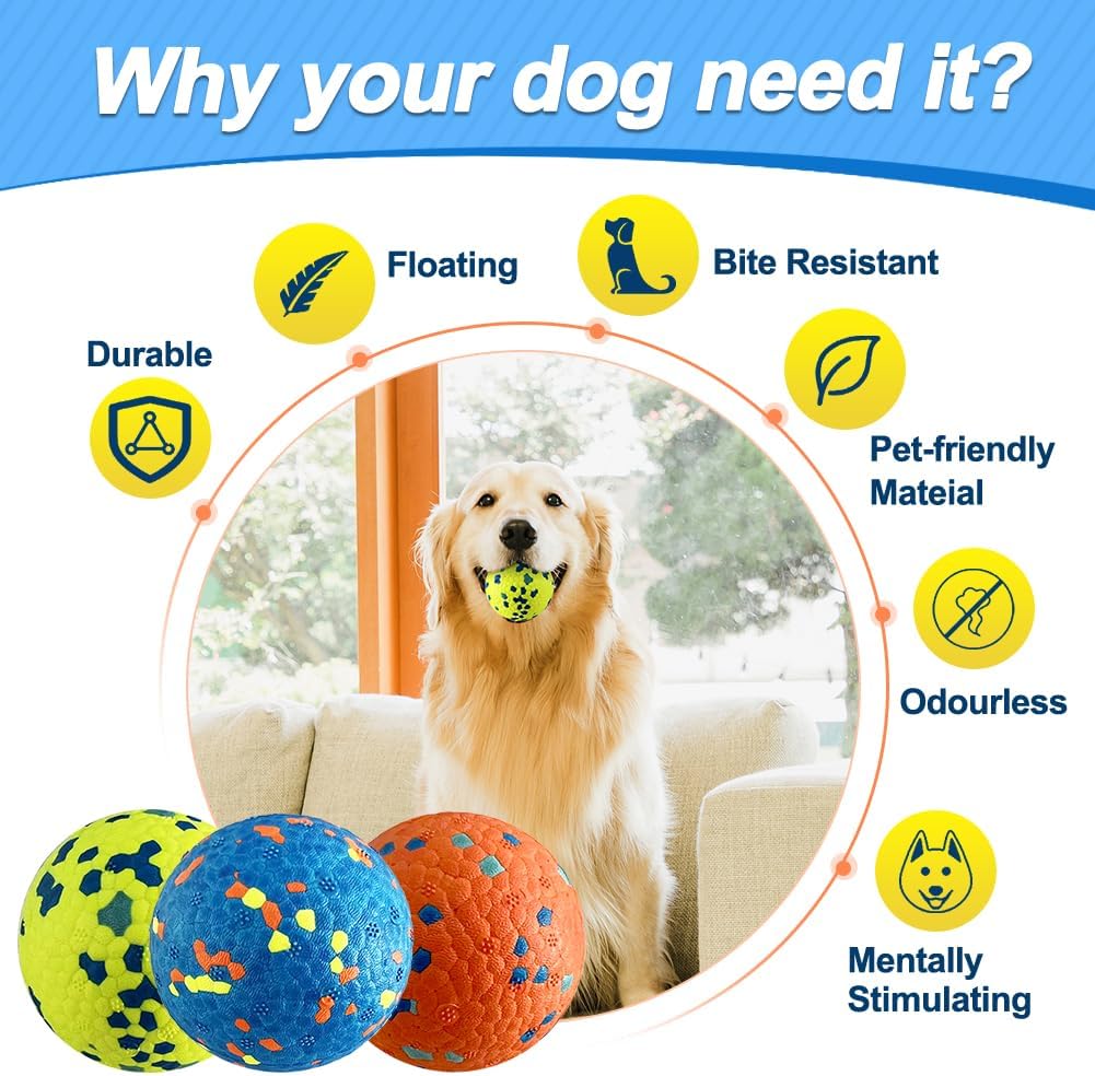 Mankoda Durable Dog Balls for Aggressive Chewers