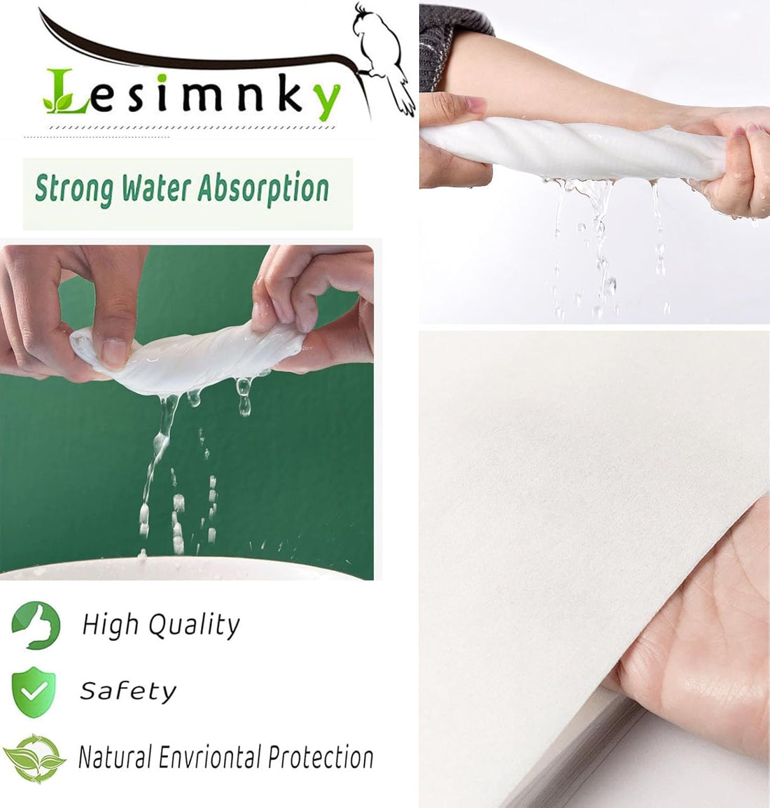 Lesimnky 100pcs Bird Cage Liner Papers,11×20in Big Size Disposable
