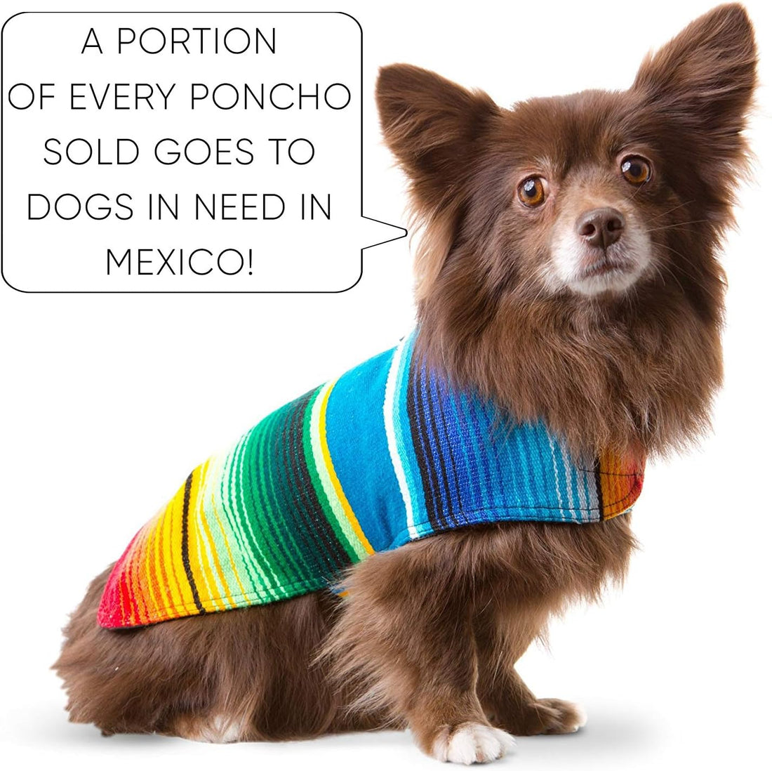 Dog Clothes - Handmade Dog Poncho from Authentic Mexican Blanket by