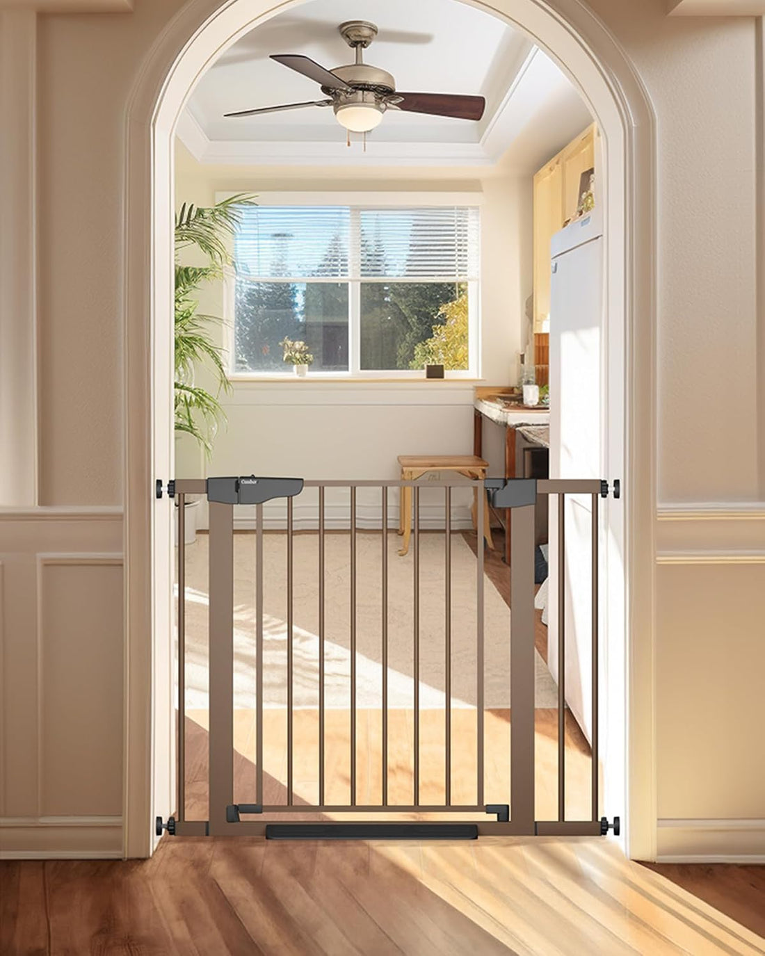 Cumbor 30-48 in Baby Gate for Stairs, Auto Close Dog Gate Indoor