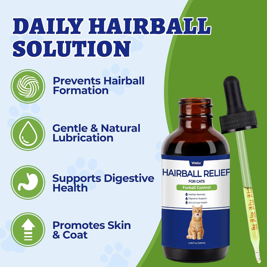 Wellix 120ml Cat Hairball Remedy Drops