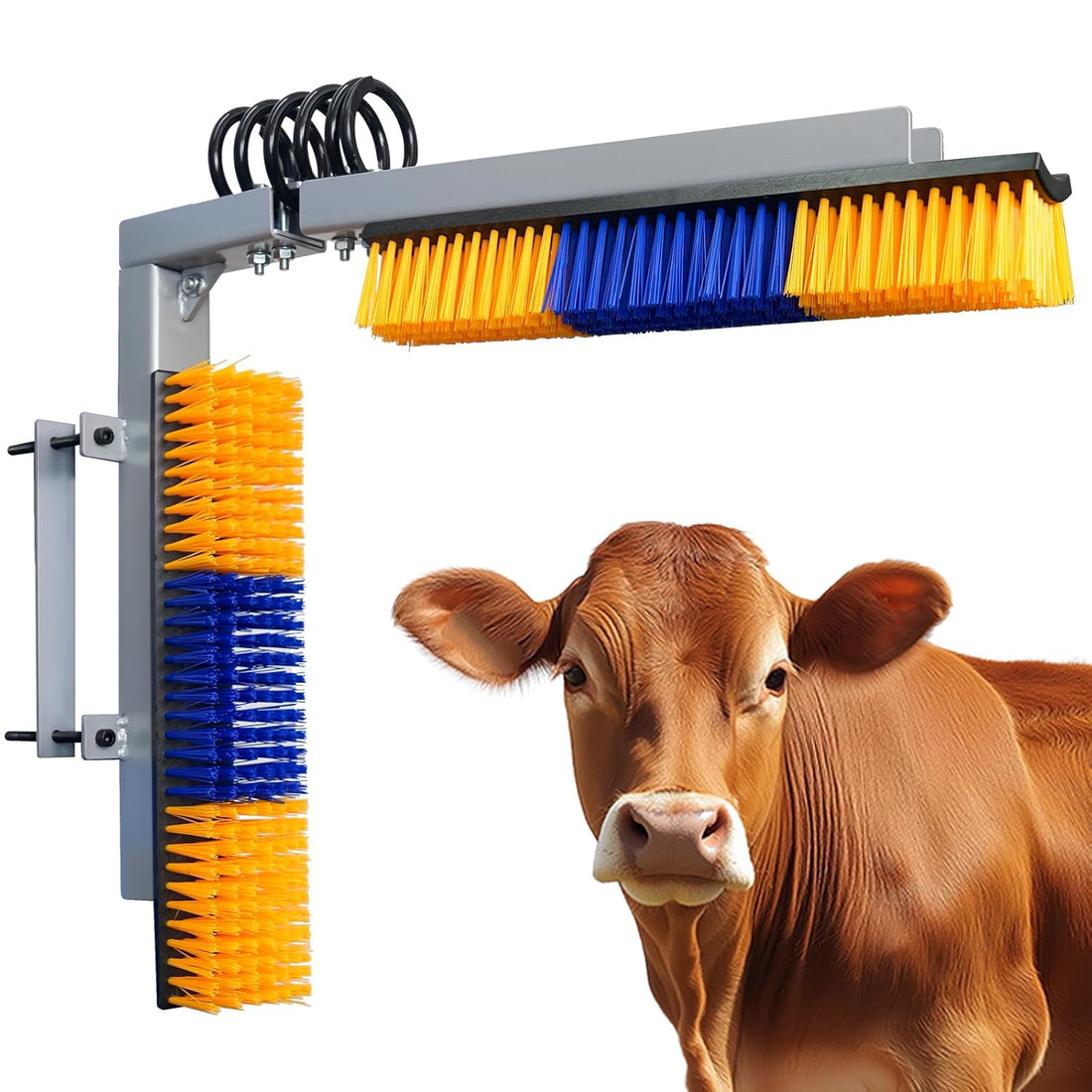 Livestock Scratch Brush With Spring Iron Holder,Animal Back
