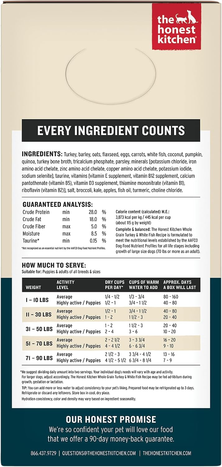 The Honest Kitchen Human Grade Wholemade Dehydrated Whole Grain Dog