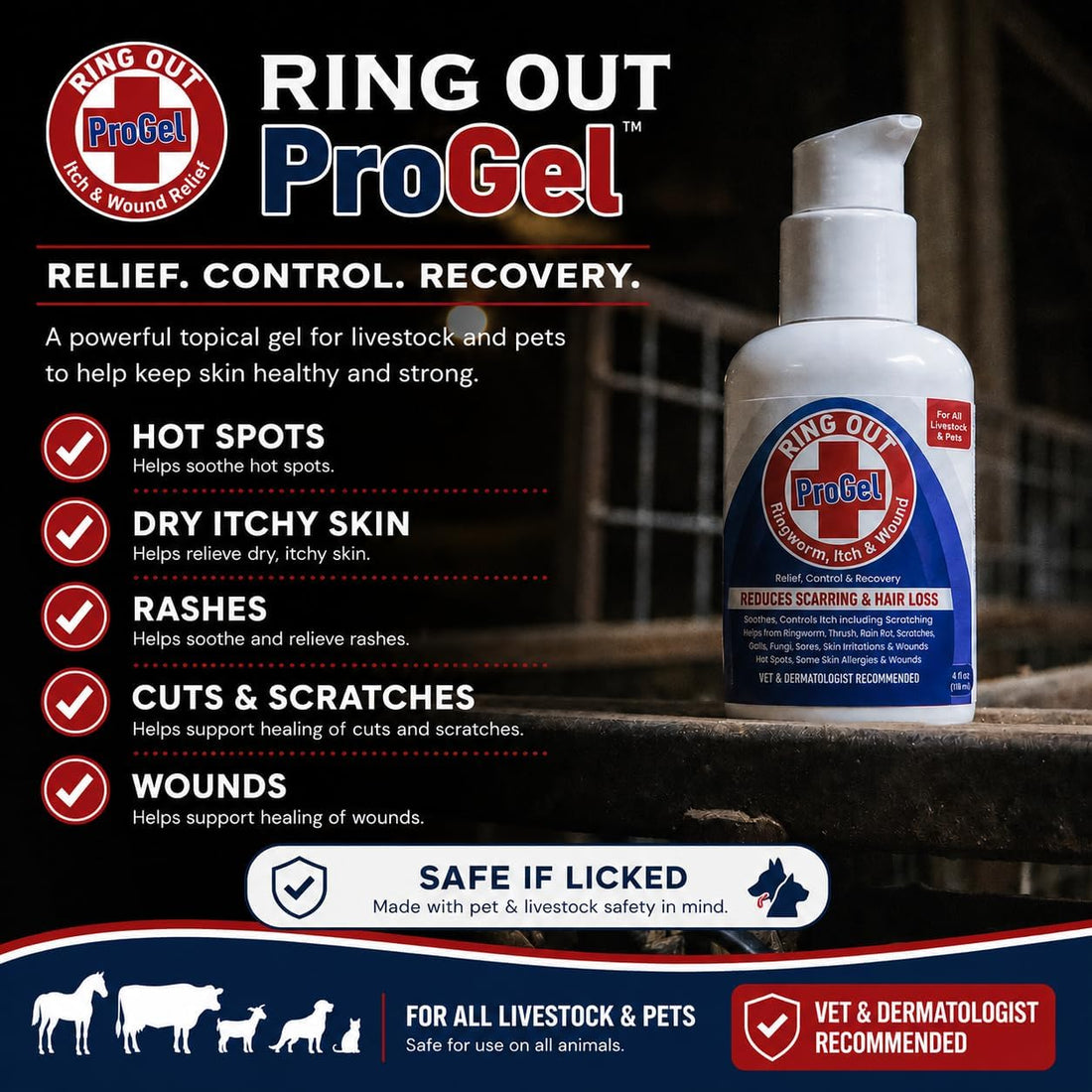 Ring Out ProGel Targeted Wound Care for Sheep, Goats, Cats