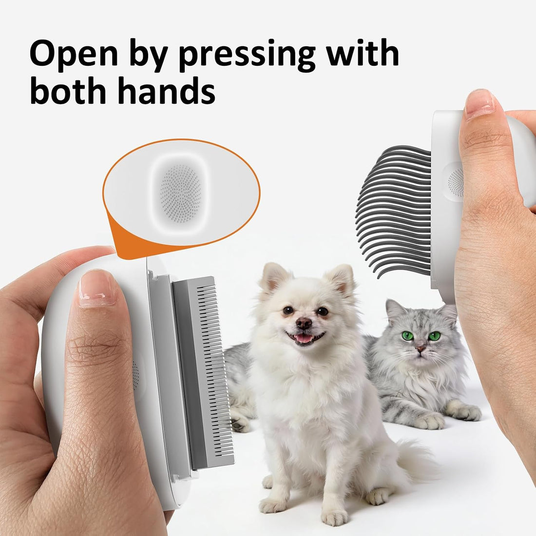 2-in-1 Cat Comb - Soft Pet Brush for Grooming