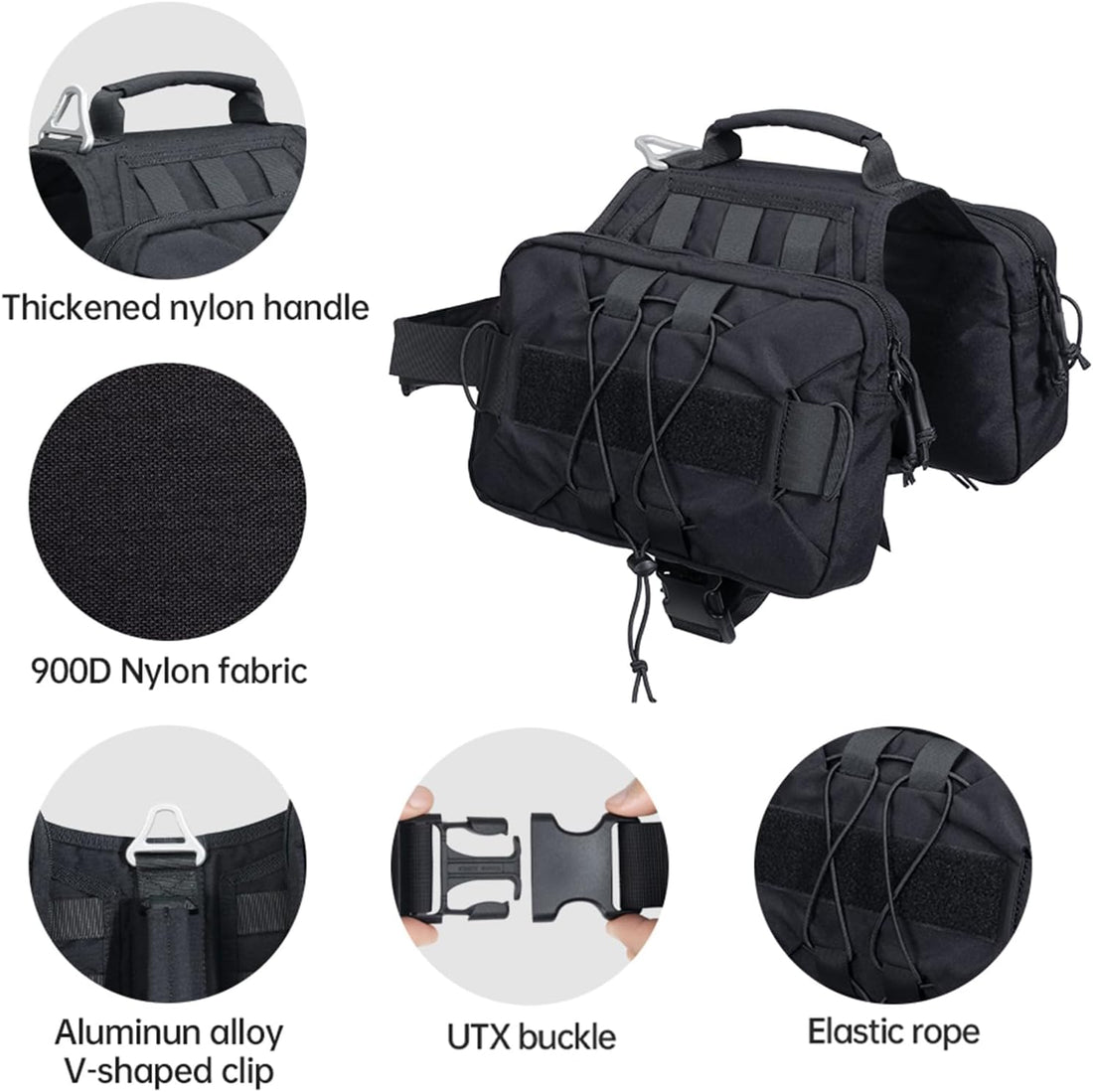 EXCELLENT ELITE SPANKER Dog Pack Hound Dog Saddle Bag Backpack