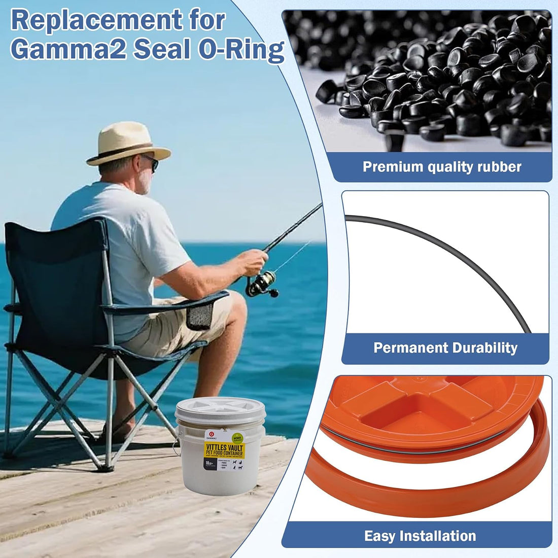 for Gamma2 Seal Replacement O-Ring (one Pair) for 9" lids