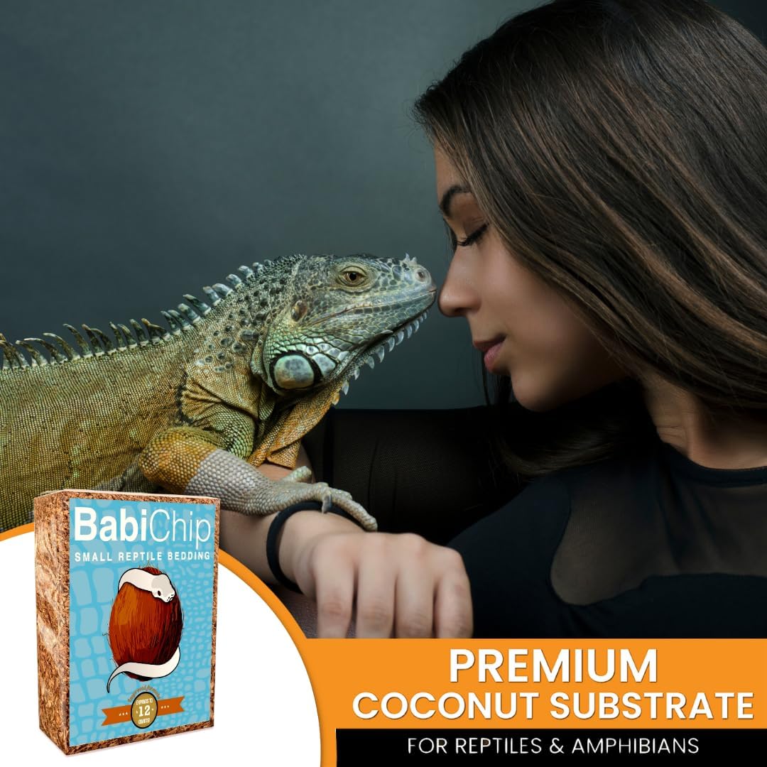 BabiChip Coconut Chip Substrate for Reptiles 12 Quart Loose Small