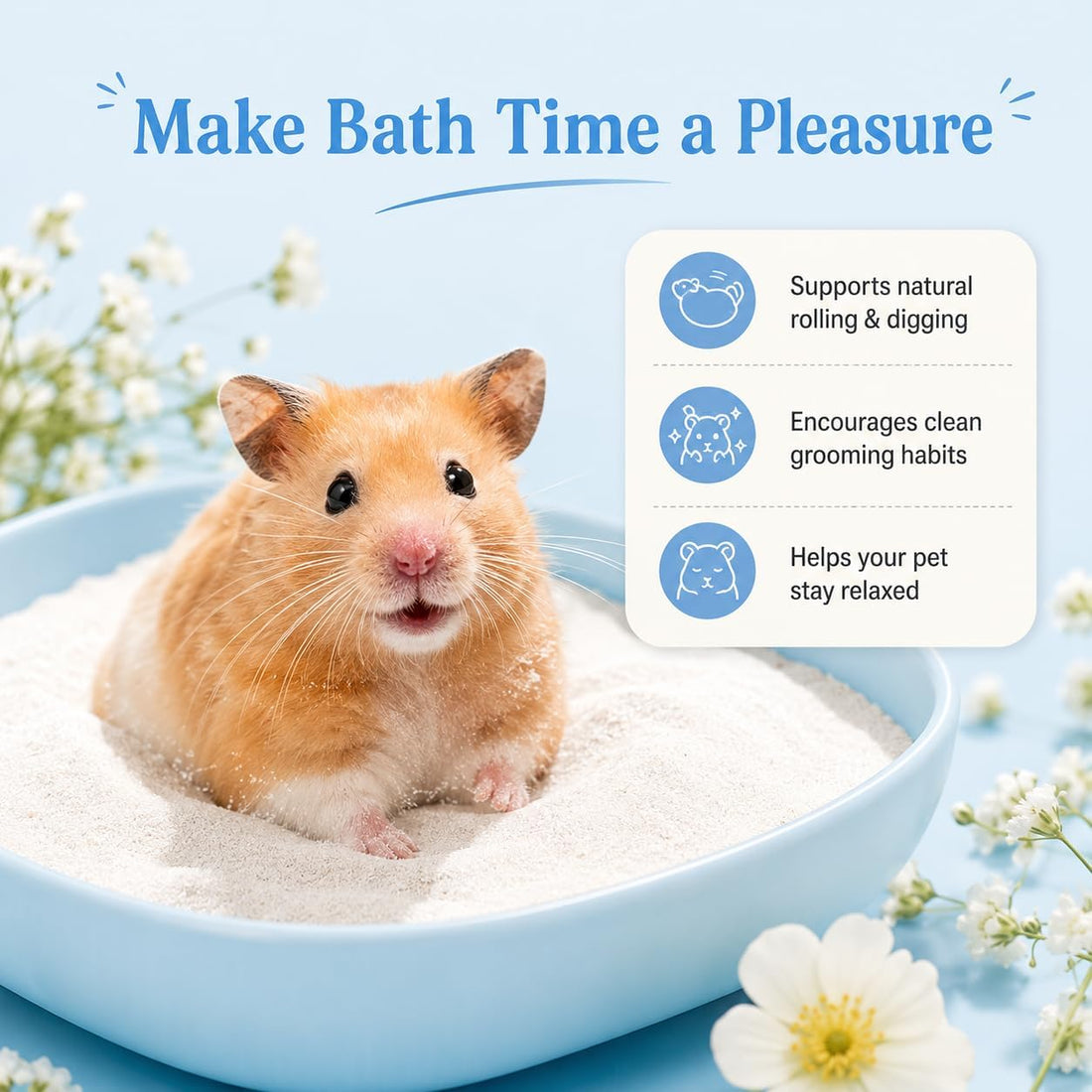 Sukh Hamster Sand Bath - White Fine Silica Sand