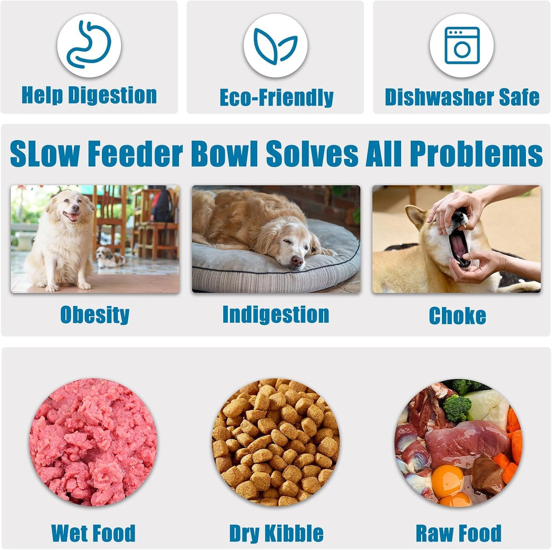 Slow Feeder Dog Bowls Small Breed