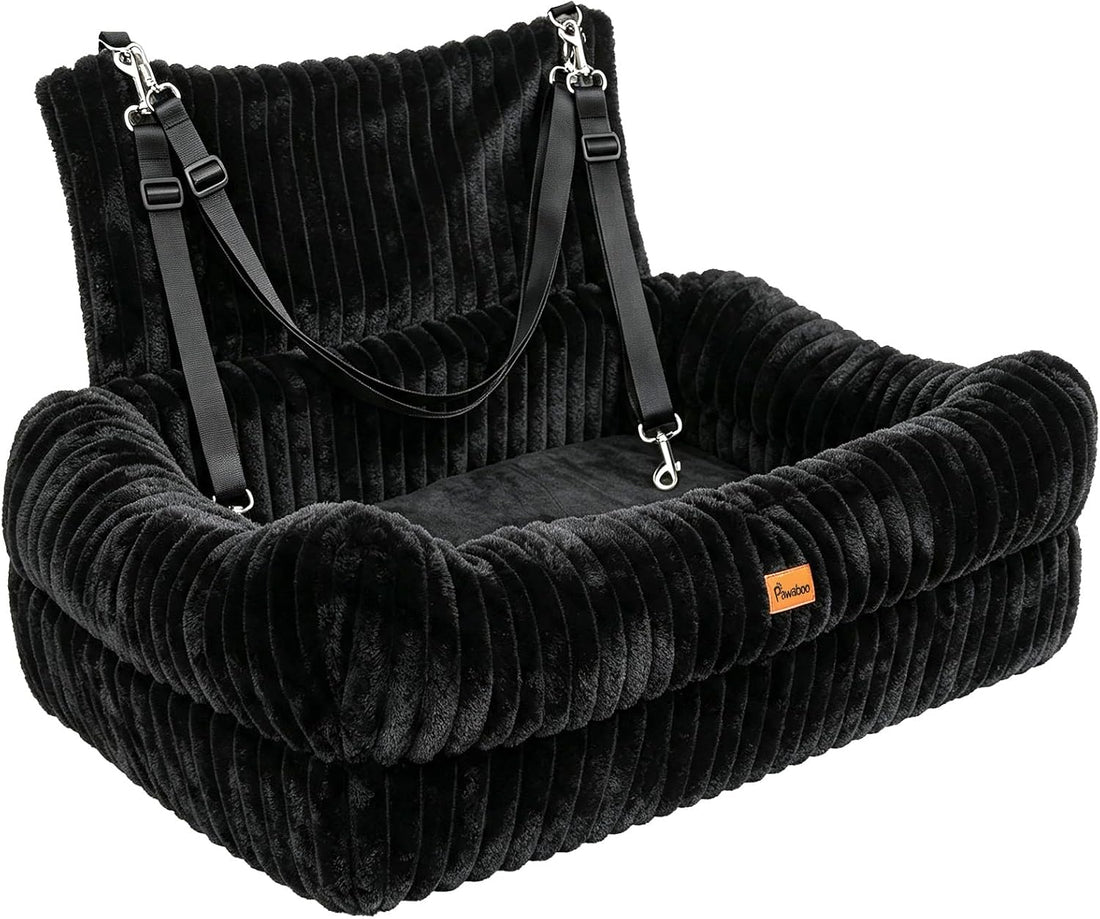 Pawaboo Dog Car Seat Bed, Memory Foam Booster for Medium/Large Dogs