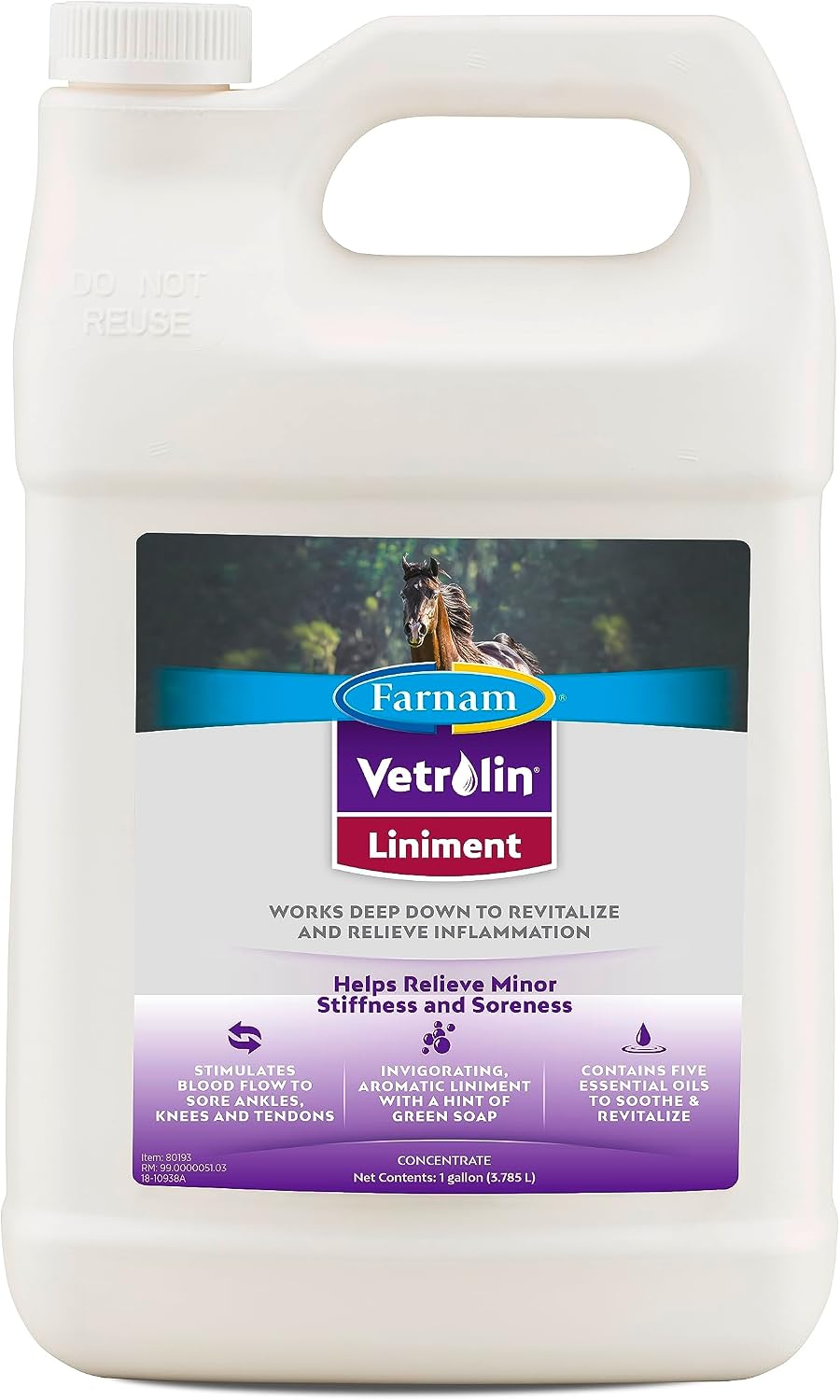 Farnam Vetrolin Horse Liniment to Relieve Inflammation, 32 oz