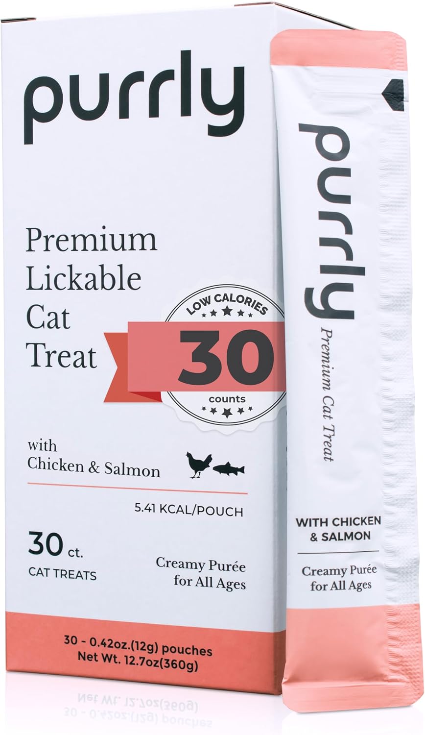 Purrly Hydrating Wet Cat Treat Snack Topper Creamy Purée Human-Grade