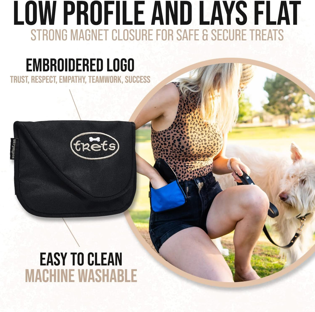 Woofhoof Dog Treat Pouch, Black Training Treat Pouch