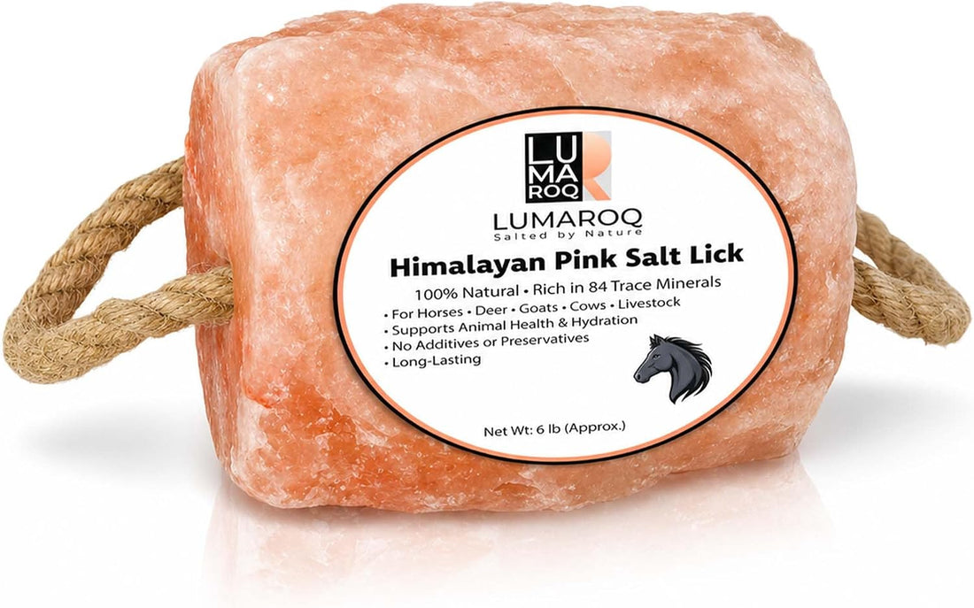Himalayan Pink Salt Lick On Rope 6lbs for Horses, Deer