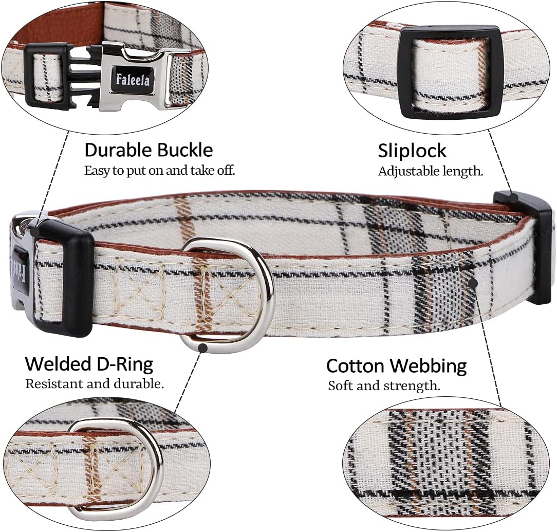 Faleela Soft &Comfy Bowtie Dog Collar,Detachable and Adjustable Bow
