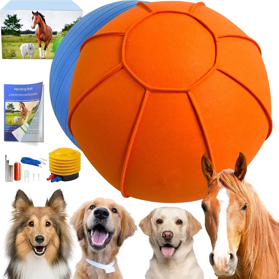 Herding Ball for Dogs, 25" Horse Ball with Cover