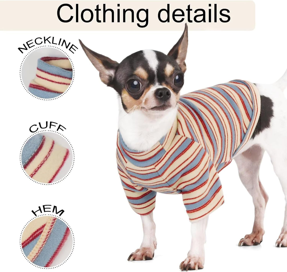 Stylish Striped Block Dog Shirt, Comfortable, Breathable