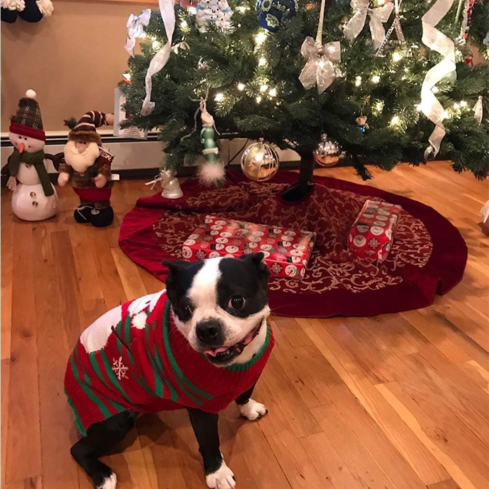 NACOCO Dog Snow Sweater - Snowman Holiday Pet Clothes for Small Dogs