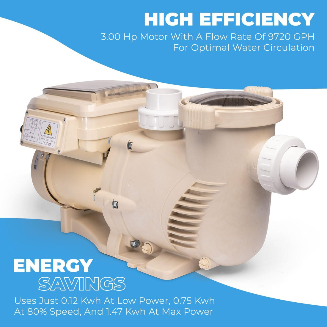 XtremepowerUS SuperFlow Variable Speed High-Flo Pool Pump In-Ground