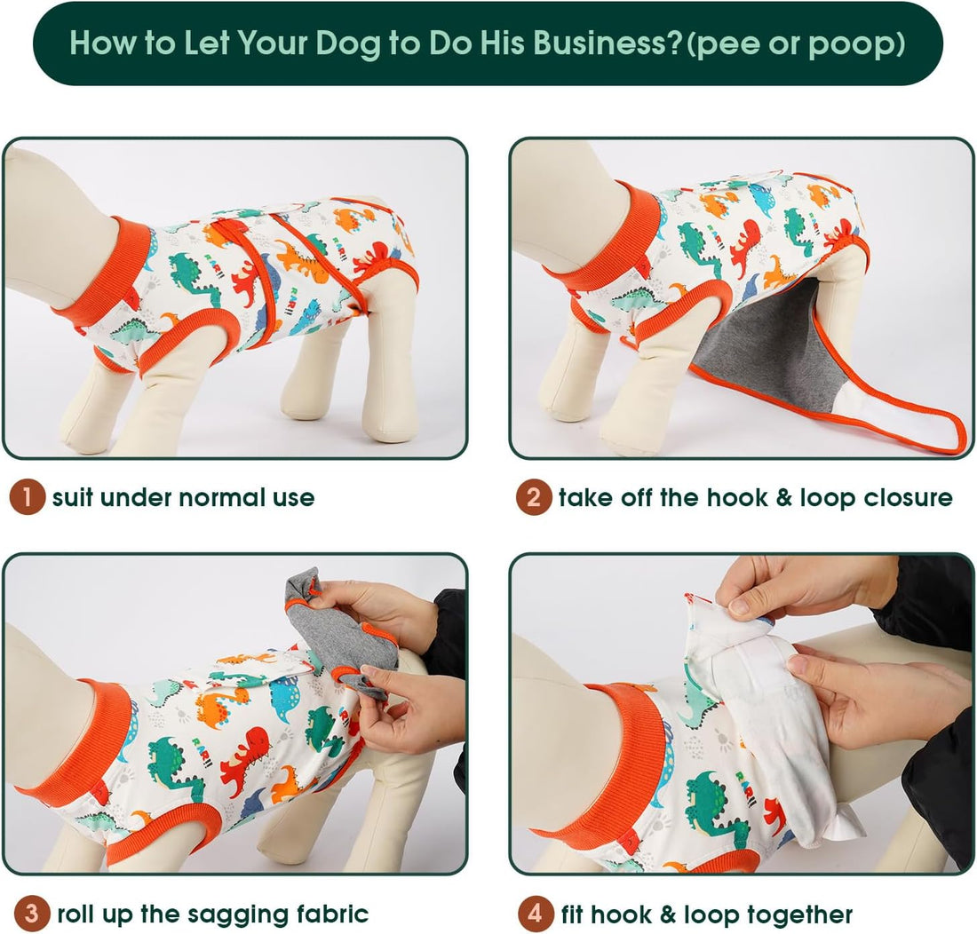 Kuoser Dog Surgery Recovery Suit, Surgical Suit for Dogs Male Female
