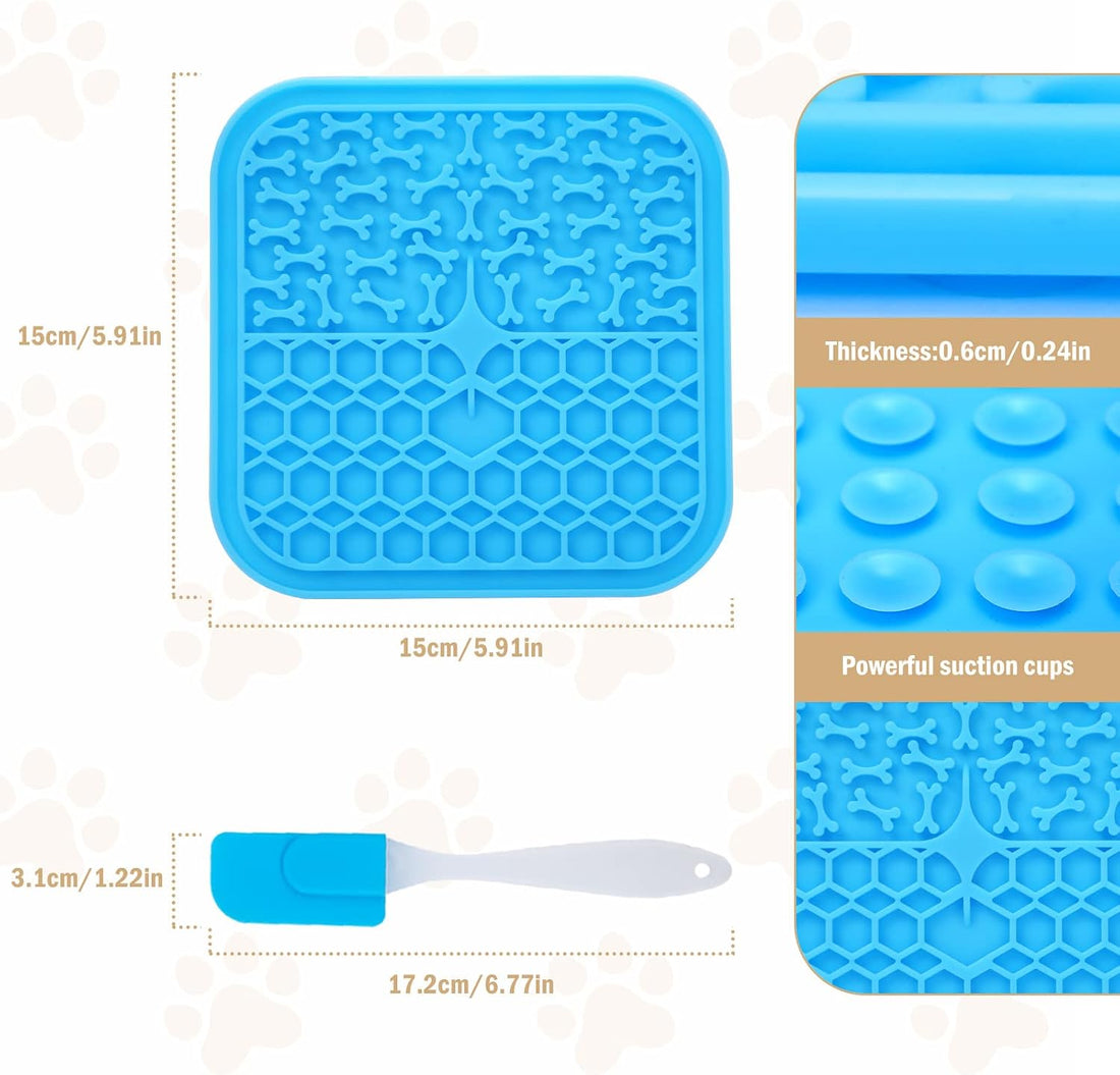 Lick Mat for Dogs - Slow Feeder Licking Mat with Suction Cups