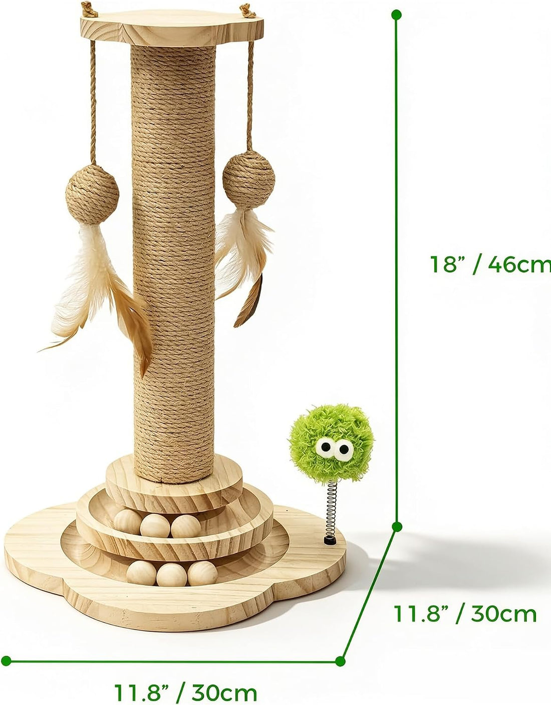 4-in-1 Cat Scratching Post for Indoor Kittens