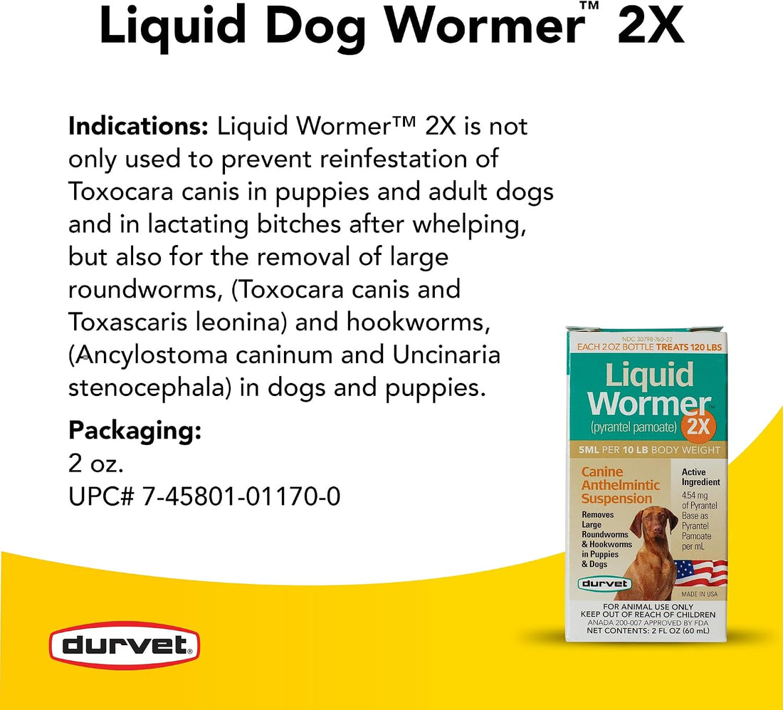 Durvet 2X Liquid Wormer, 2-Ounce