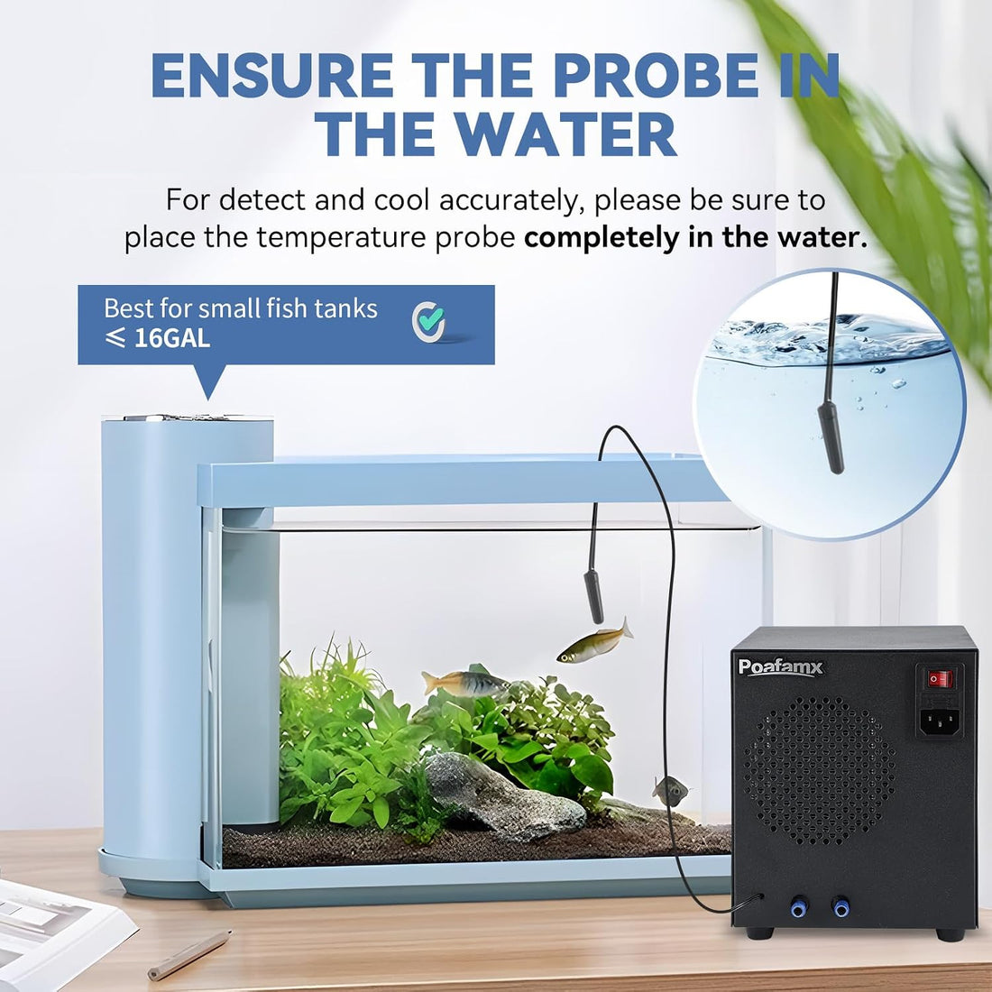 Poafamx 16Gal Aquarium Chiller
