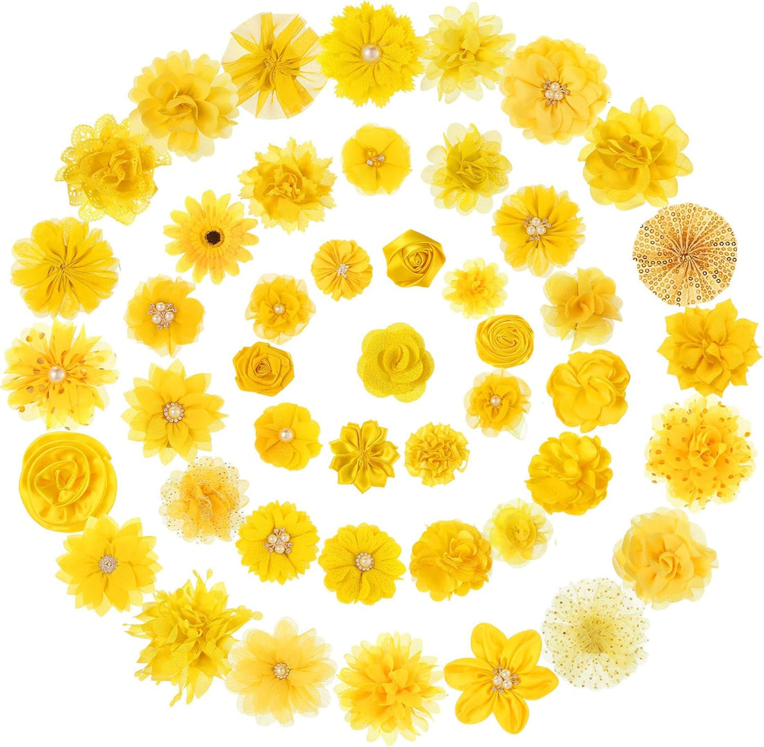 Hoteam 50 Pcs Dog Collar Flowers Bows Accessories