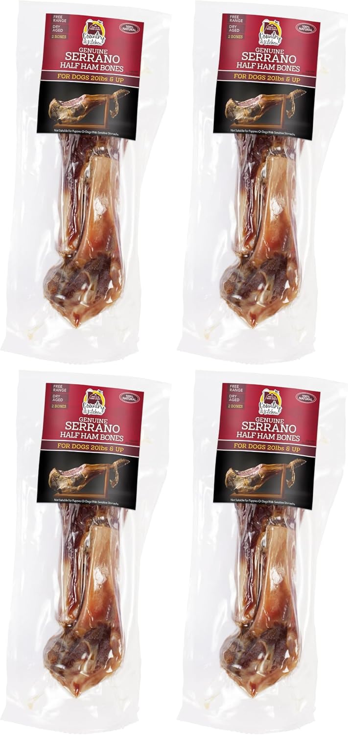 Country Kitchen Genuine Serrano Half Ham Bones, for Breeds 20 lbs & Up
