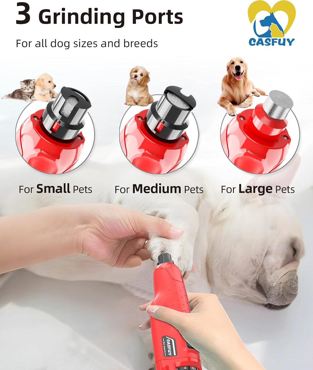 Casfuy Dog Nail Grinder Quiet
