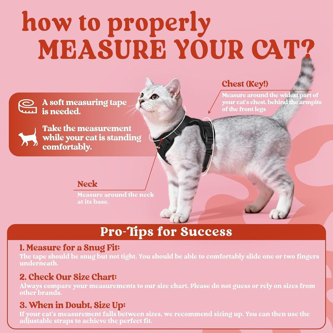 rabbitgoo Cat Harness and Leash Set, Escape Proof Vest